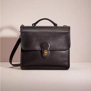Coach 9927 Vintage Willis Black Leather Crossbody Purse